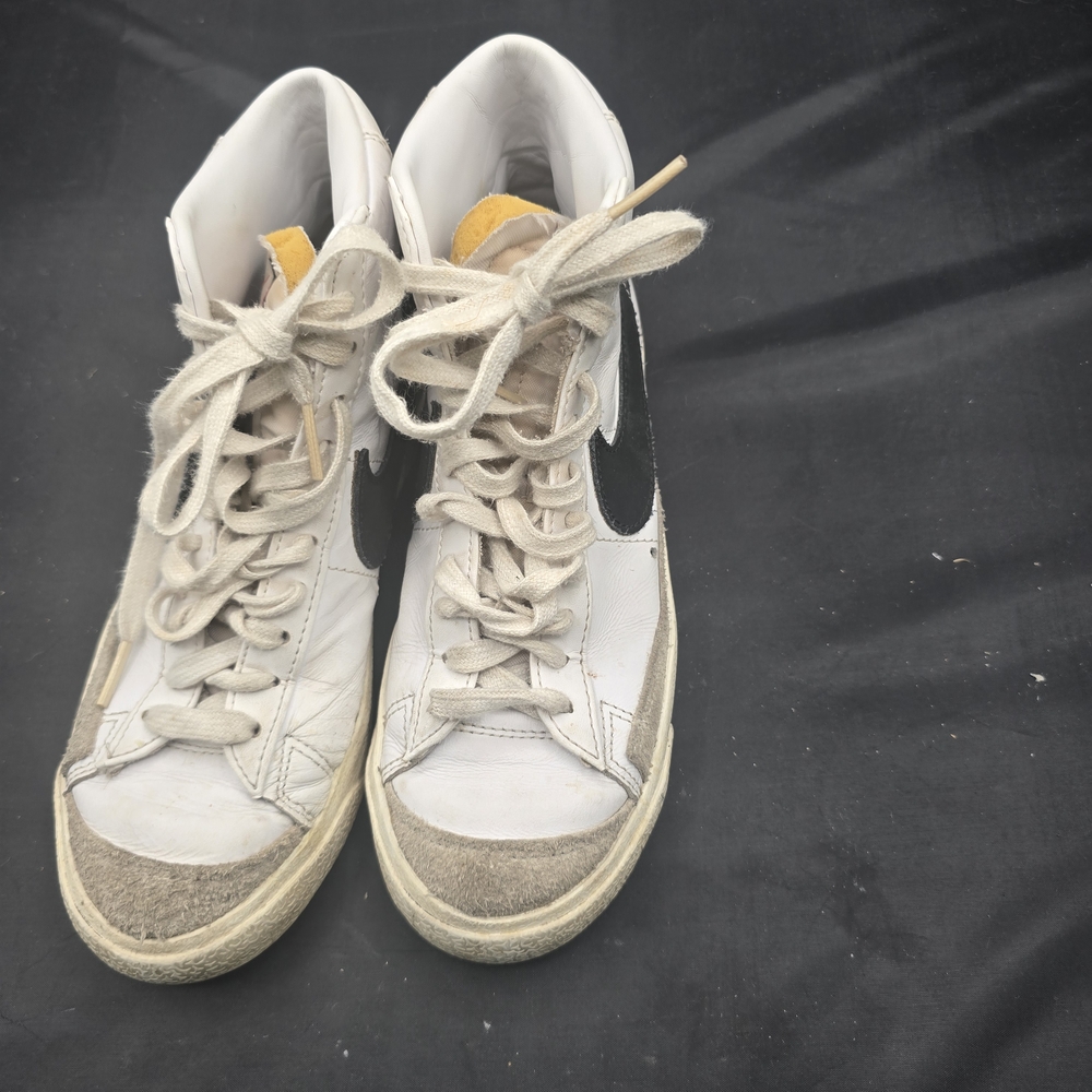 Nike White and Black High-Top Athletic Shoes